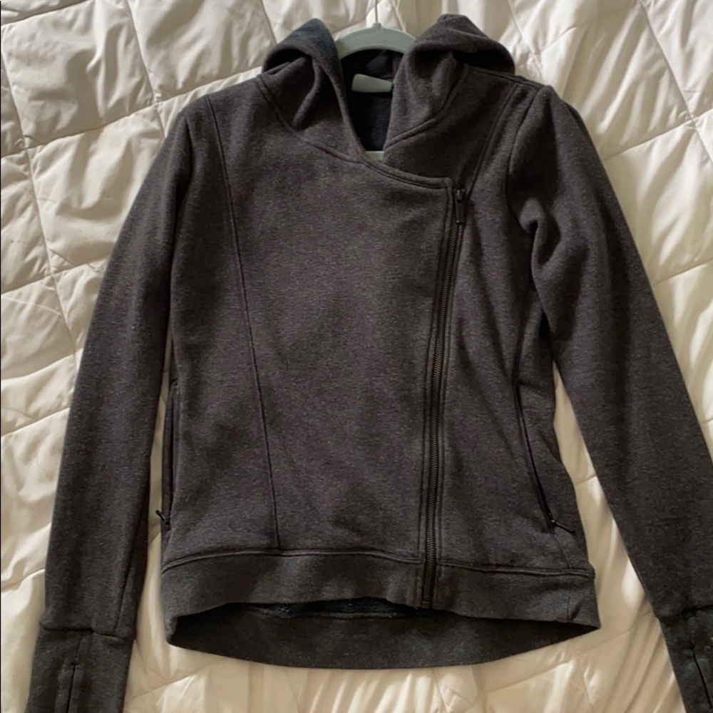 Athleta hoodie sweatshirt jacket small gray